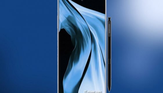 Samsung flegšip Galaxy Note 10 ilustracija