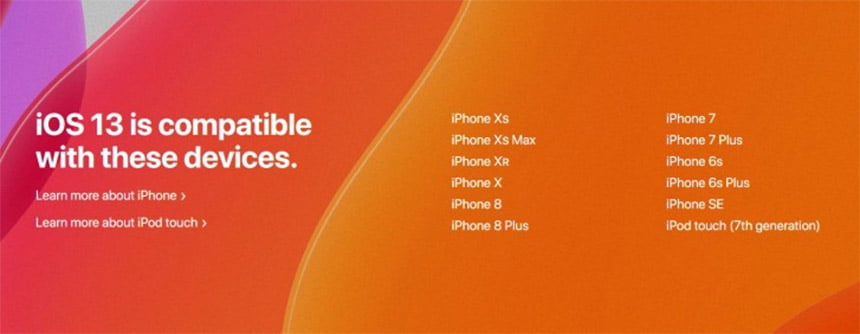 iOS 13 lista kompatabilnih uređaja