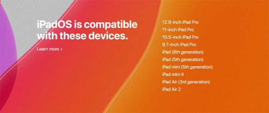 iPadOS lista kompatabilnih uređaja