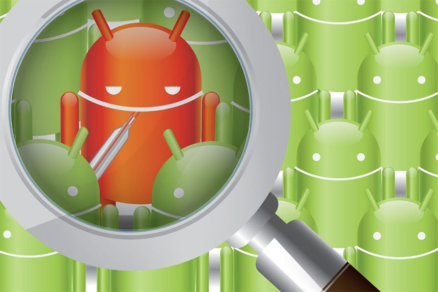 Android telefon malware ilustracija
