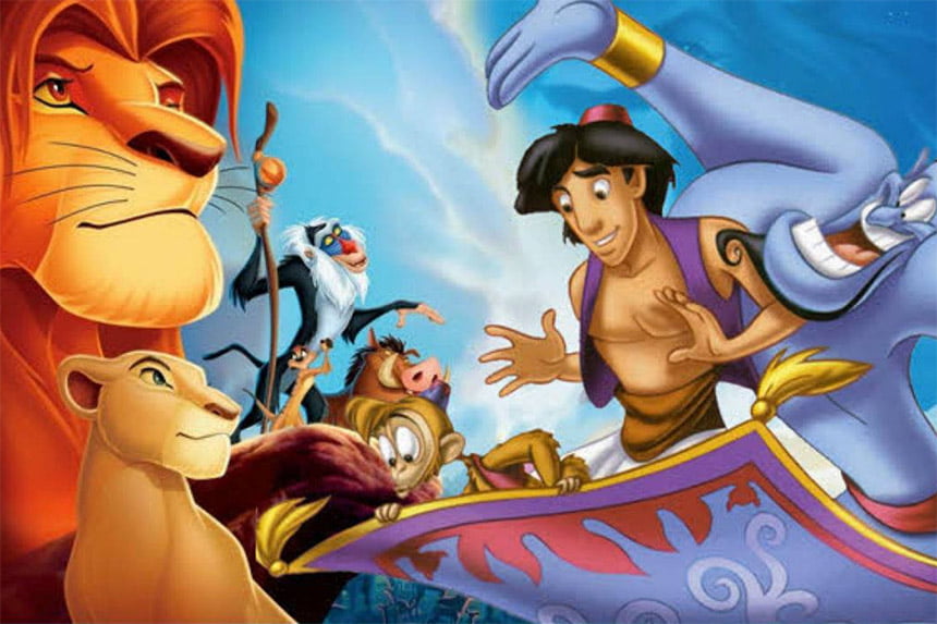 The Lion King i Aladdin. remastered (ilustracija / Disney)