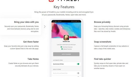 Vivaldi browser za mobilne telefone