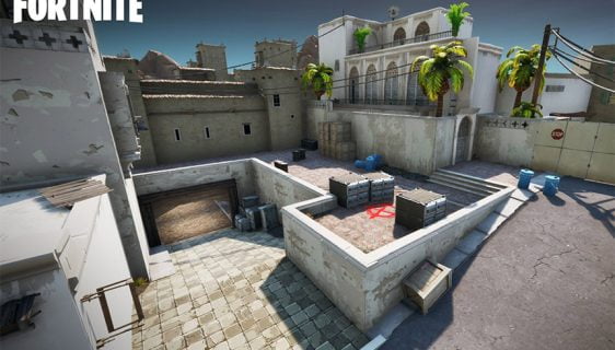 Dust 2 mapa za Fortnite