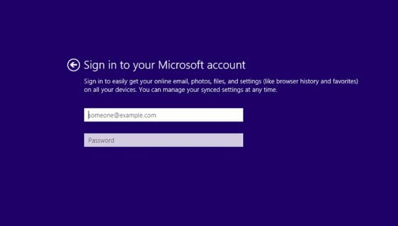 Prijava putem Microsoft naloga prilikom instalacije Windowsa 10