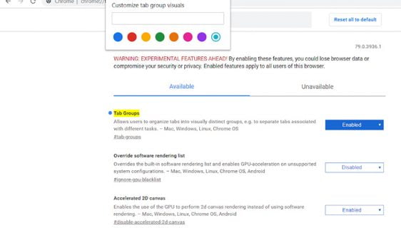 Grupisanje tabova u Google Chrome-u