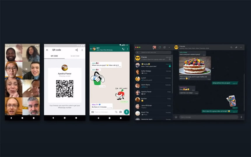 WhatsApp dodaje animirane stikere, QR kodove i tamni režim za web