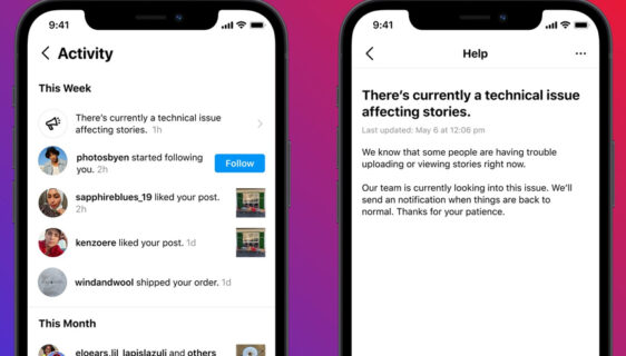 Instagram će da šalje obavještenja korisnicima ako opet dođe do pada
