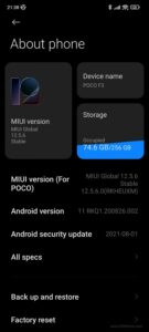 MIUI 12.5 Enchanced ažuriranje