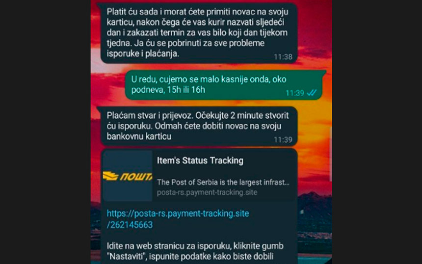 Pošta Srbije upozorava na poruke koje stižu SMS-om i WhatsApp-om