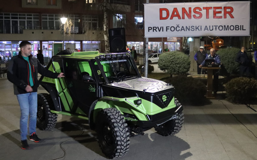 Predstavljen prvi fočanski automobil "Danster"