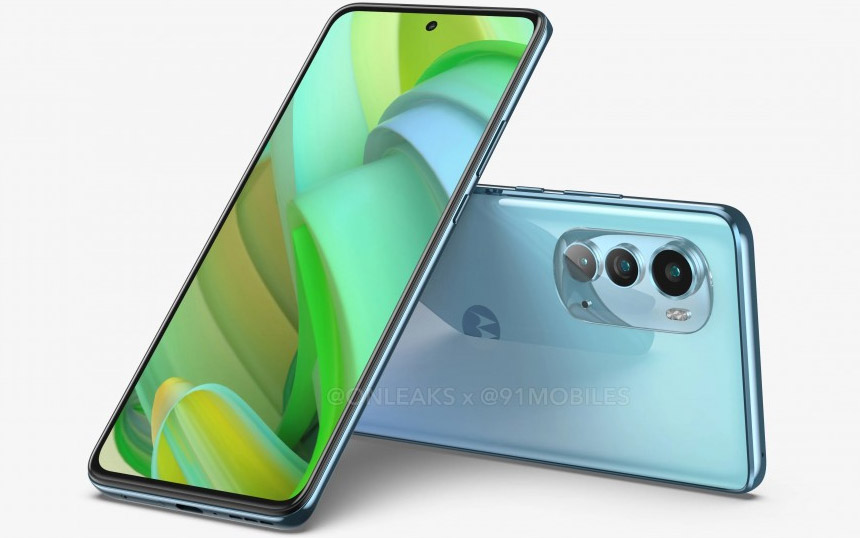 Motorola Moto Edge 2022 render (Foto: Oneleakse x @91mobiles)