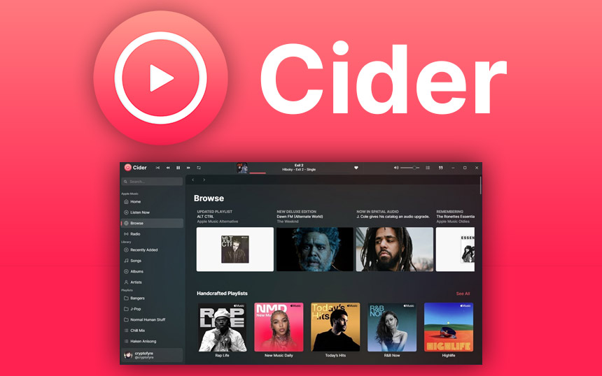 Cider - besplatan Apple Music klijent otvorenog koda za Windows i Linux