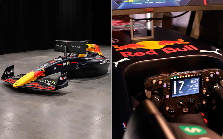 F1 trkaći simulator napravljen od autentičnog Red Bul RB18 paprena cijena