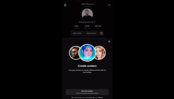 TikTok AI avatar