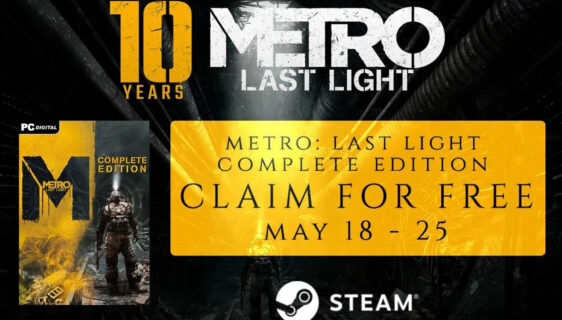 Metro: Last Light Complete Edition besplatan na Steam platformi