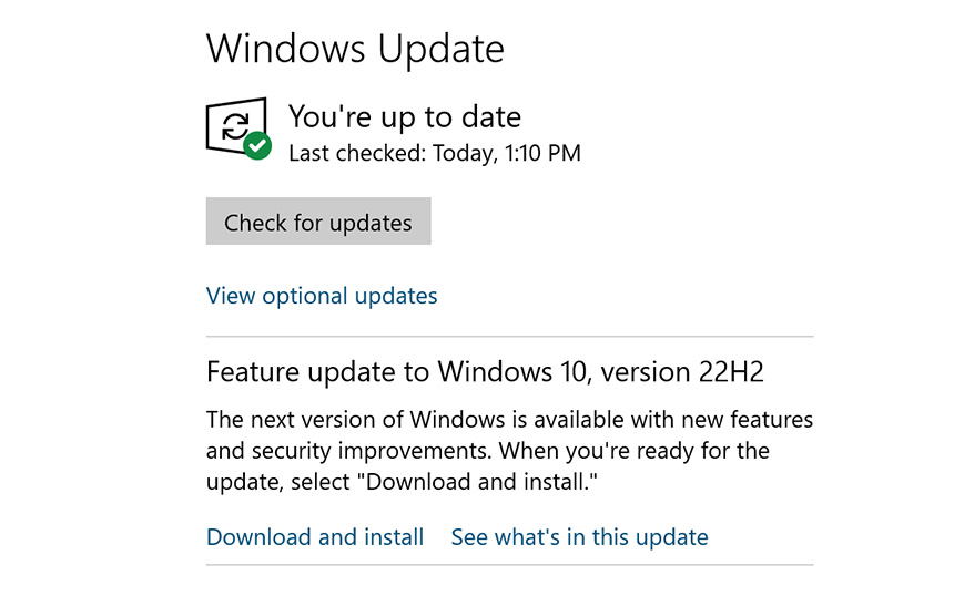 Windows ažuriranje na 22H2 verziju