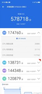 Honor X50 Antutu benchmark