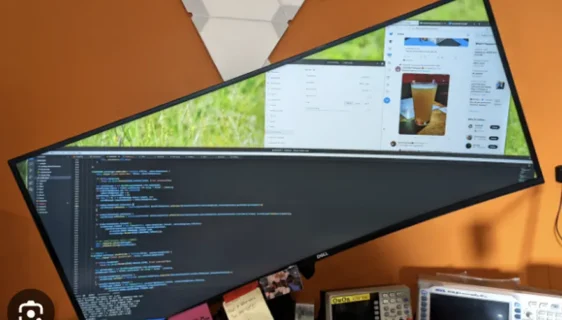 Nagib monitora od 22° ulijevo nudi najbolju sliku za rad programera