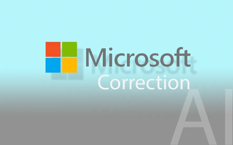 Microsoft Correction