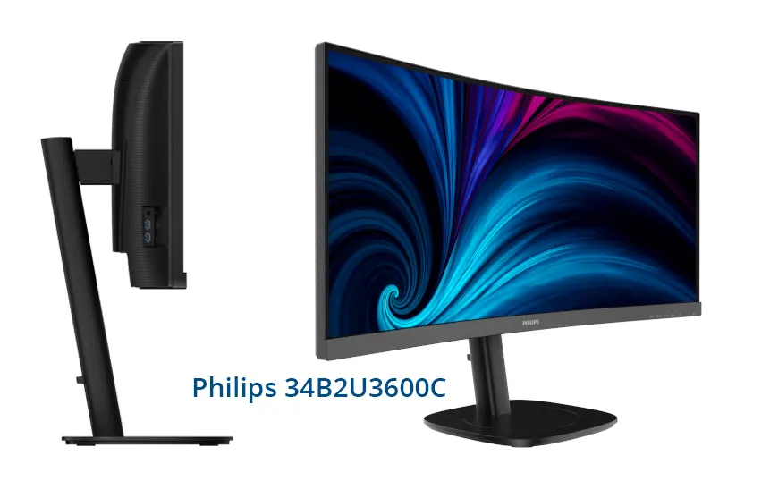 Philips 34B2U3600C monitor: Zakrivljeni 34-inčni ekran sa USB-C priključnom stanicom i TCO sertifikatom