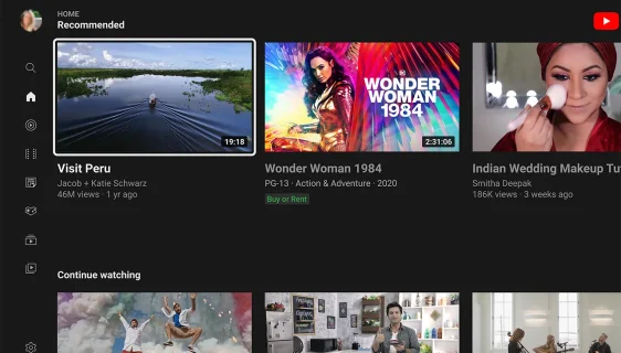YouTube TV aplikacija