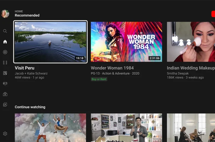 YouTube TV aplikacija