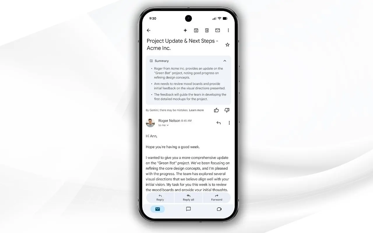 Gemini sada automatski sažima mejlove u Gmailu
