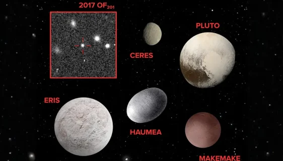 Slike patuljastih planeta: NASA/JPL-Caltech; slika iz 2017. OF201: Sihao Cheng et al.