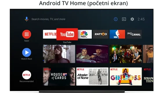 Android TV Home (početni ekran)