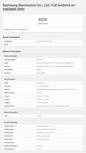 Exynos 1680 se pojavio na Geekbench-u uoči lansiranja