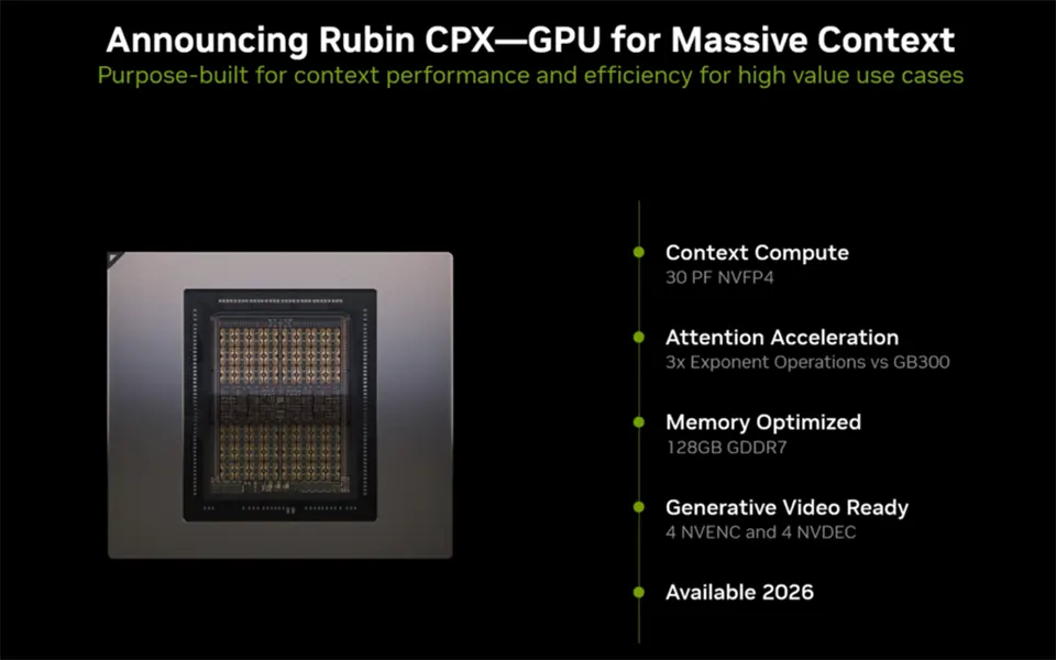 NVIDIA predstavila Rubin CPX GPU za dugokontekstualnu AI obradu na AI Infra Summitu 2025