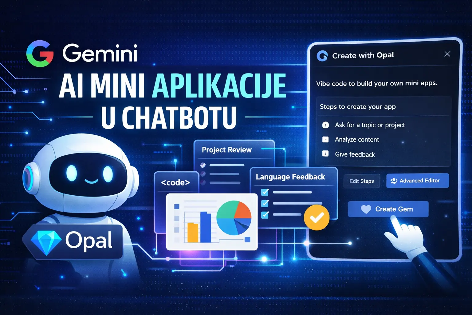 Google integriše Opal u Gemini: Kreiranje AI mini aplikacija sada direktno u chatbotu