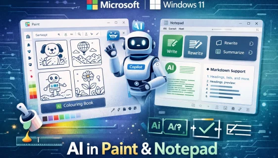 Microsoft donosi AI funkcije u Paint i Notepad na Windows-u 11