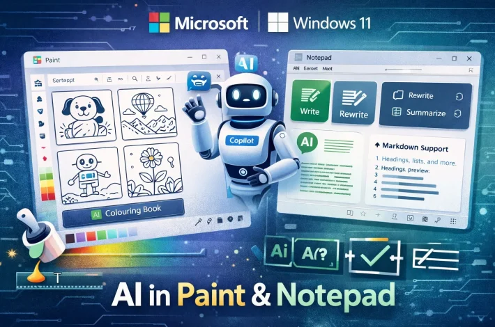 Microsoft donosi AI funkcije u Paint i Notepad na Windows-u 11