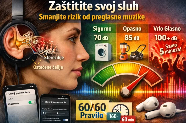 Kako da bezbjedno koristite slušalice i smanjie rizik od oštećenja sluha zbog preglasne muzike