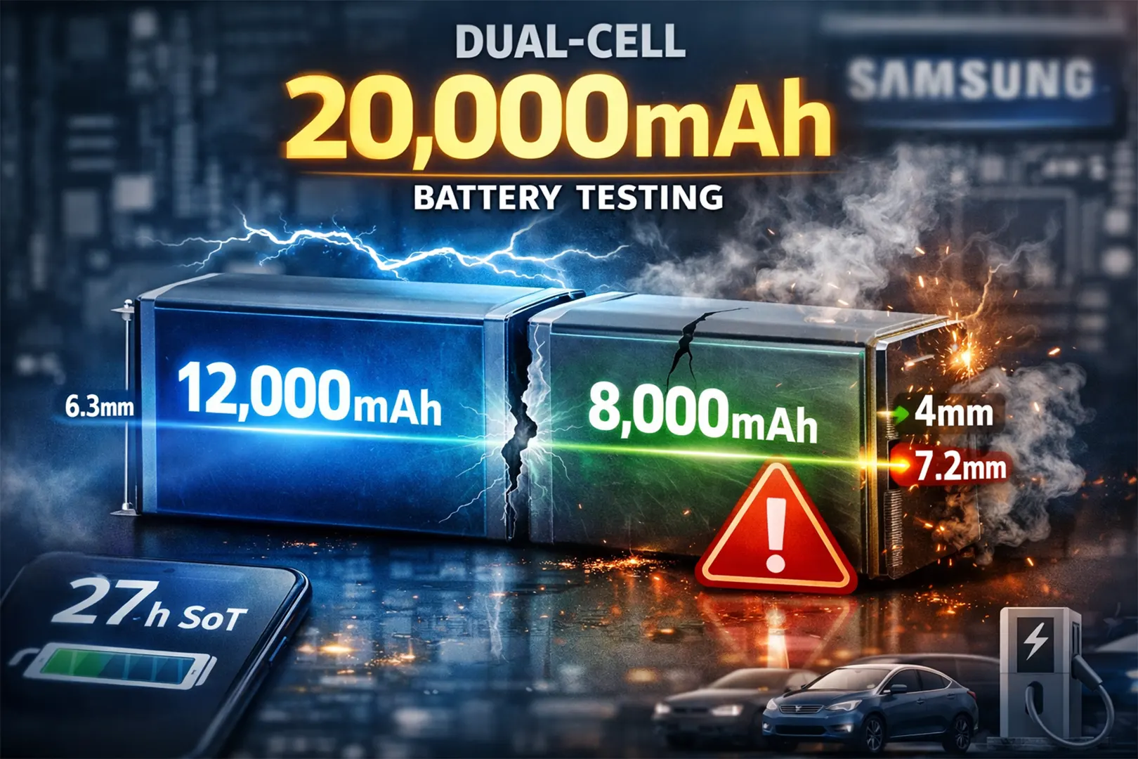 Samsung testira dual-cell 20.000mAh silikon–karbonsku bateriju