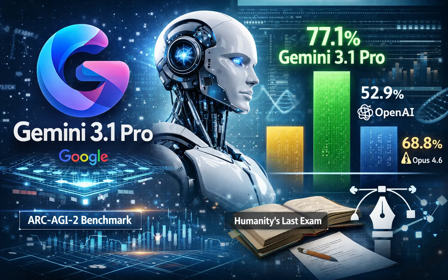 Google lansirao Gemini 3.1 Pro: Novi AI model nadmašio GPT-5.2 i Opus 4.6 na ključnim testovima