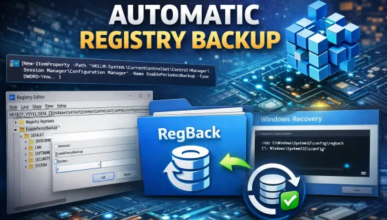 Kako uključiti automatski backup Windows registra: EnablePeriodicBackup vodič za Windows 10, 11 i Server