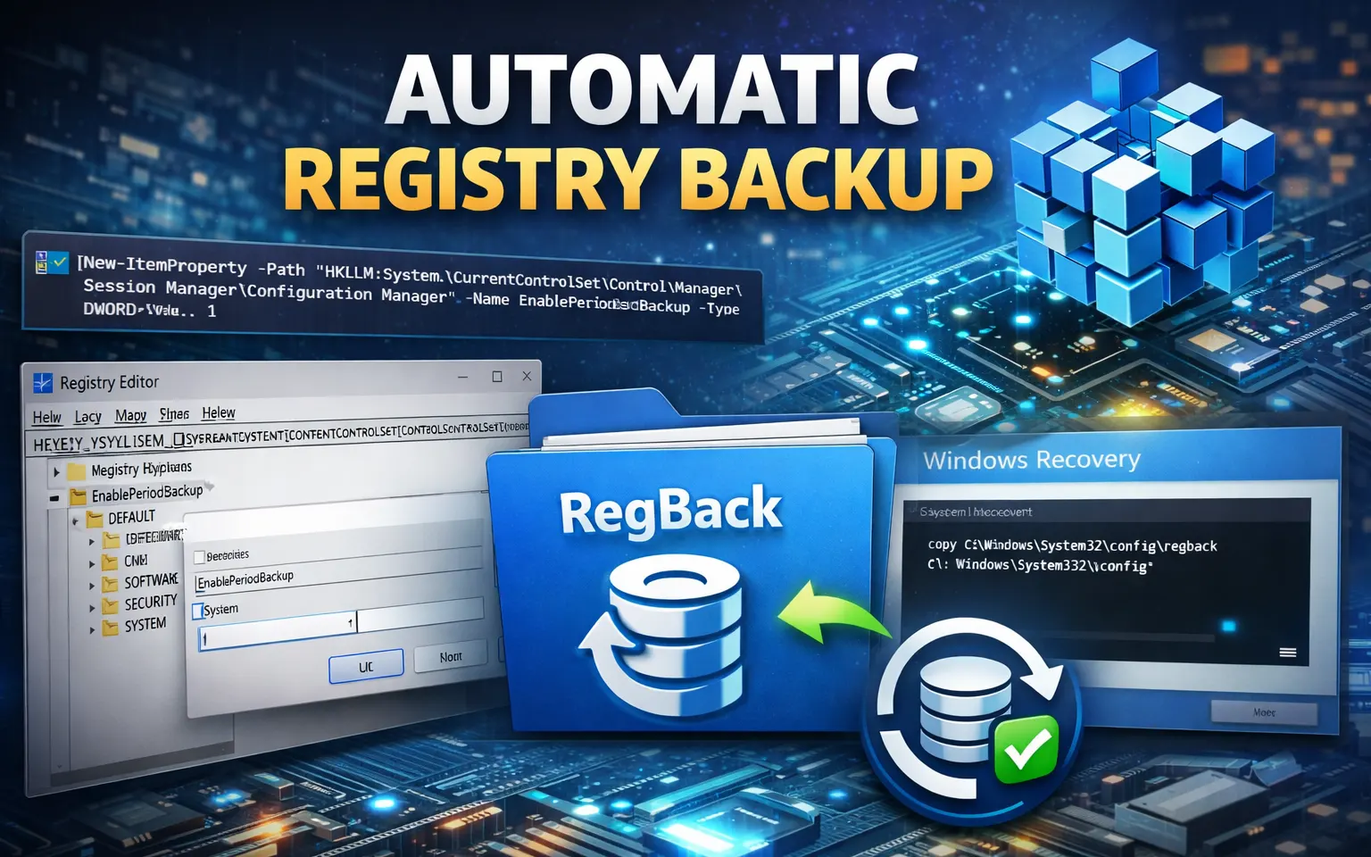 Kako uključiti automatski backup Windows registra: EnablePeriodicBackup vodič za Windows 10, 11 i Server