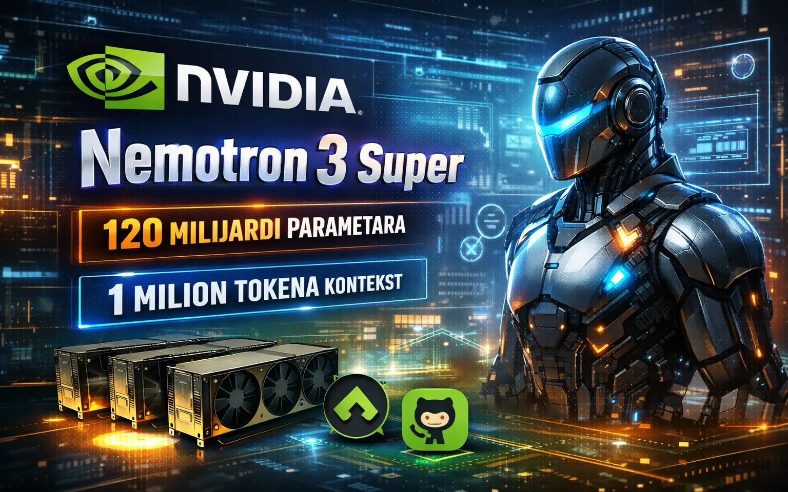 Nvidia predstavila Nemotron 3 Super: Open-source AI model sa 120 milijardi parametara i kontekstom od 1 milion tokena