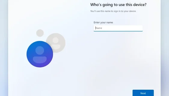 Windows 11 kreiranje naloga prilikom instalacije