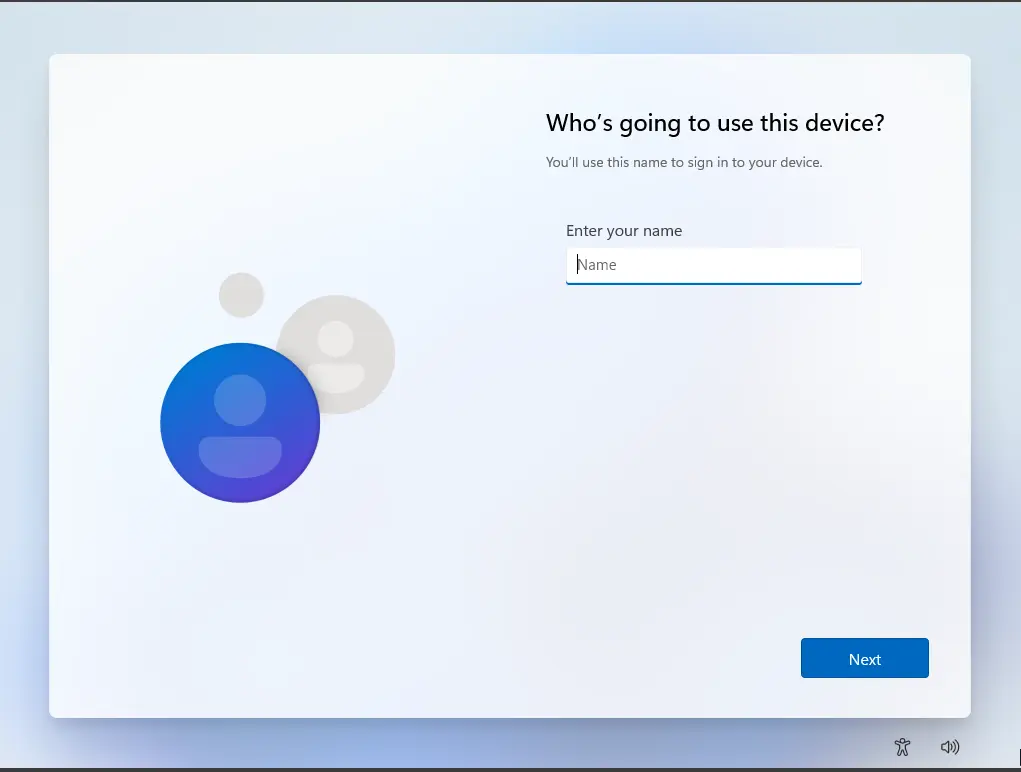 Windows 11 kreiranje naloga prilikom instalacije
