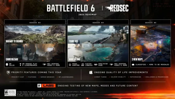 Battlefield 6 roadmap za 2026.