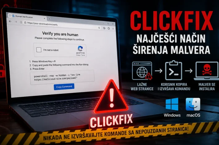 ClickFix postao najopasnija metoda širenja malvera - na meti i Windows i macOS korisnici